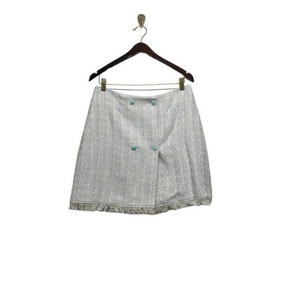 STAUD Fortuna Skirt Fog Gray White 12 - Picture 6 of 13